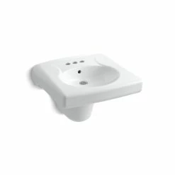 Deals 🥰 Kohler Brenham Commercial Bathroom Sink With 4" Centerset Faucet Holes And Shroud White (K-1999-4-0) 🔥
