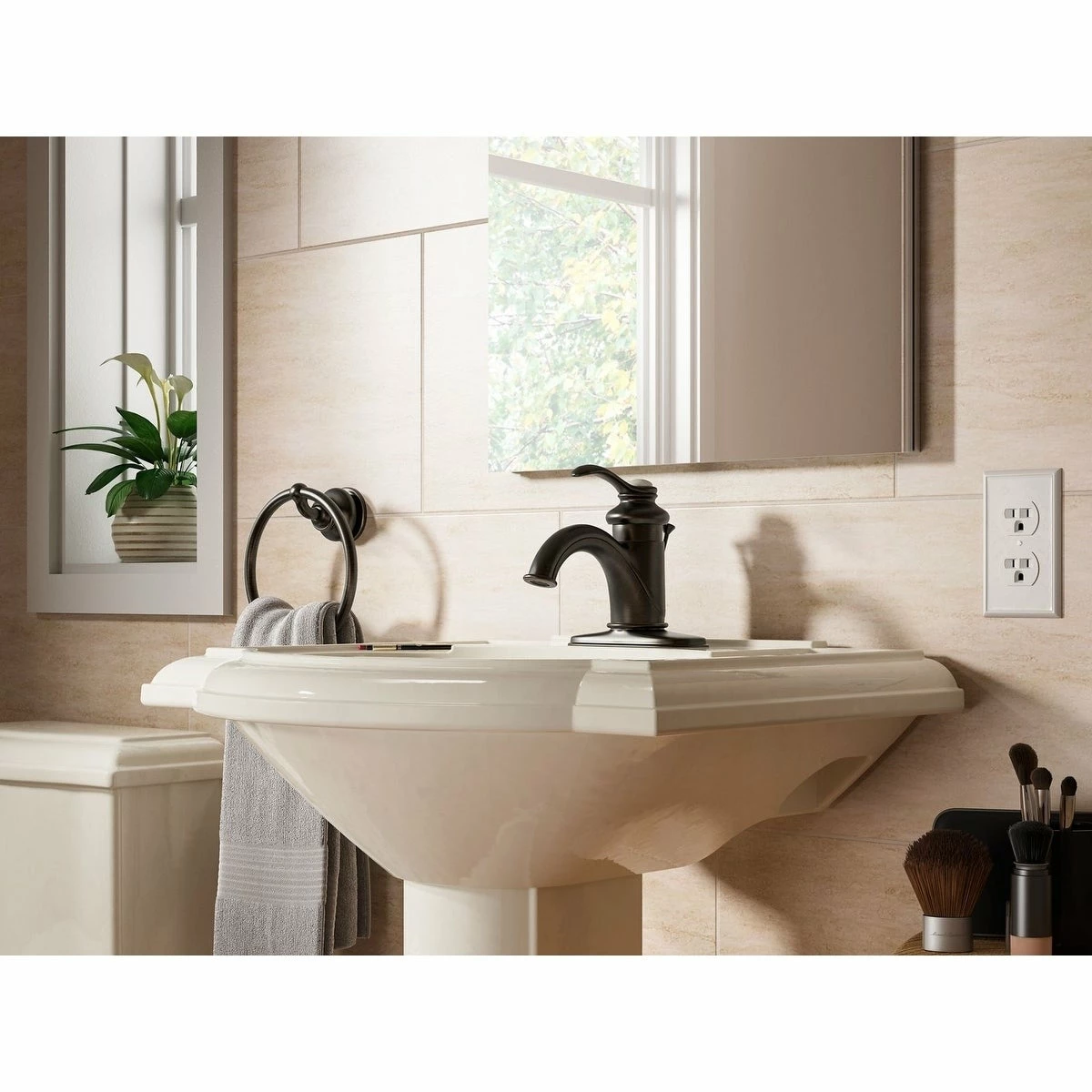 Promo ๐ Kohler Fairfax Centerset Bathroom Sink Faucet With Single Lever Handle Oil-Rubbed Bronze ๐ฅ