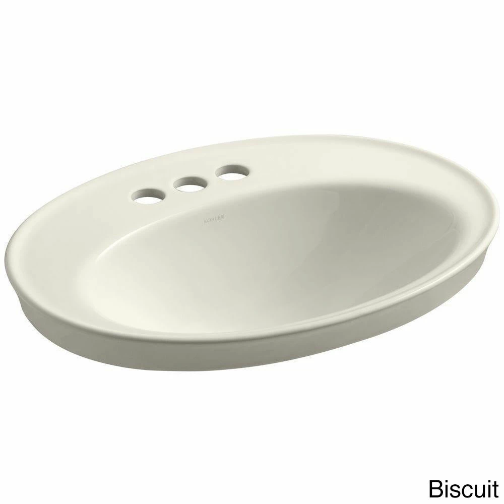 Top 10 ❤️ Kohler Serif® Drop-In Bathroom Sink With 4" Centerset Faucet Holes White (K-2075-4-0) 🔥 - Image 3