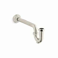Discount ⌛ Kohler Adjustable P-Trap With Long Tubing Outlet, 1-1/4" X 1-1/4" Vibrant Polished Nickel (K-9018-SN) 🛒