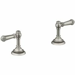 Best Sale 🎁 Kohler Artifacts Bathroom Sink Lever Handles, Vibrant Brushed Nickel 🔔
