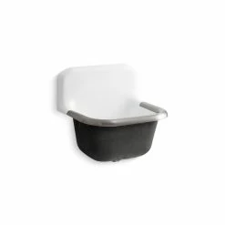 Hot Sale ⌛ Kohler Bannon™ 24" X 20-1/4" Wall-Mounted Or P-Trap Mounted Service Sink With Rim Guard And Blank Back White (K-6719-0) 🎁