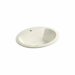 Outlet ⭐ Kohler Bryant® Oval Drop-In Bathroom Sink With Single Faucet Hole Biscuit (K-2699-1-96) Black 🛒