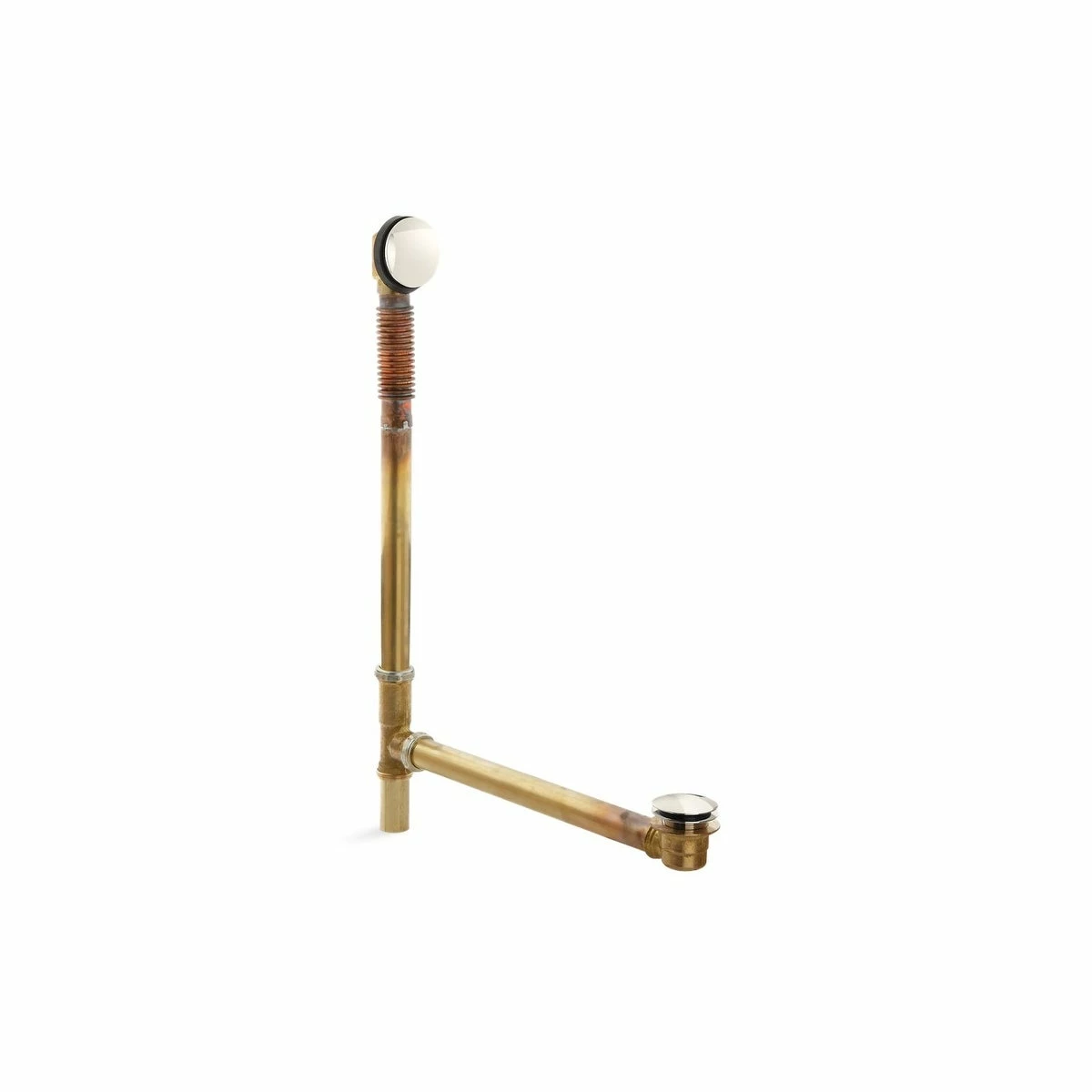 Budget 🛒 Kohler Clearflo™ Brass Toe Tap Bath Drain Vibrant Polished Nickel (K-7265-Sn) ❤️