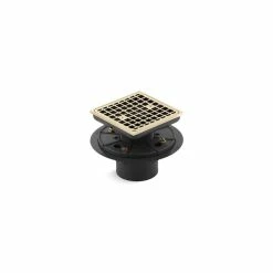 Wholesale ✔️ Kohler Clearflo™ Square Design Tile-In Shower Drain Vibrant French Gold (K-9136-Af) 🤩