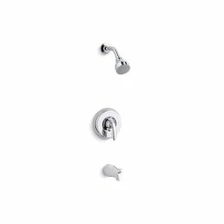 Buy 🌟 Kohler Coralais Rite-Temp Bath And Shower Valve Trim With Lever Handle Npt Spout And 2.5 GPM Showerhead Polished Chrome ✔️