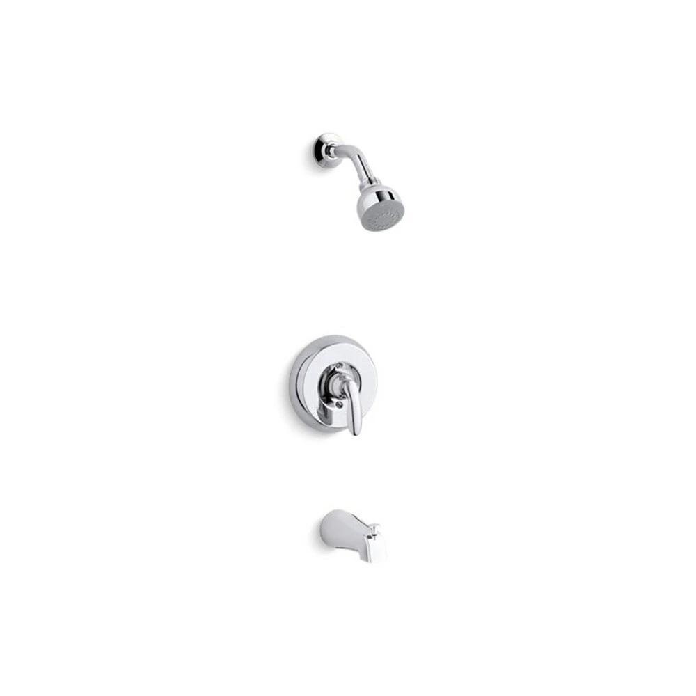 Buy ๐ Kohler Coralais Rite-Temp Bath And Shower Valve Trim With Lever Handle Npt Spout And 2.5 GPM Showerhead Polished Chrome โ๏ธ