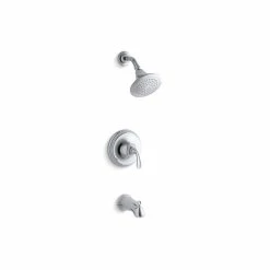 Cheap ⌛ Kohler Forté Sculpted Rite-Temp Bath And Shower Trim With NPT Spout And 2.5 GPM Showerhead Polished Chrome (K-TS10274-4-CP) 😍