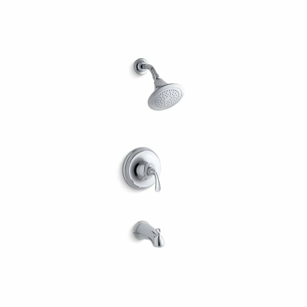 Cheap โ Kohler Fortรฉ Sculpted Rite-Temp Bath And Shower Trim With NPT Spout And 2.5 GPM Showerhead Polished Chrome (K-TS10274-4-CP) ๐