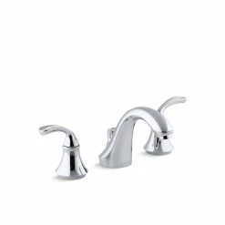 Cheap 💯 Kohler Forté® Widespread Commercial Bath Sink Faucet W/ Metal Drain, Red/Blue Indexing & Vandal-Resistant Aerator (K-10269-4-CP) 👍