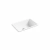 Buy 🌟 Kohler Iron/Tones? 27" X 18-3/4" X 9-5/8" Top-Mount/Undermount Single-Bowl Kitchen Sink White 🔔
