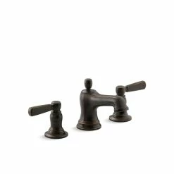 Outlet 👍 Kohler Bancroft Widespread Bathroom Sink Faucet With Metal Lever Handles Vibrant Brushed Bronze 🌟