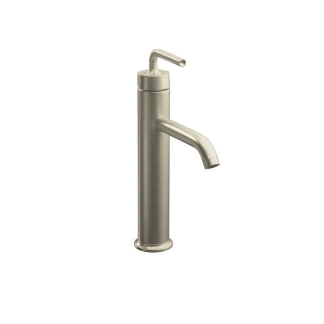 Best deal โ Kohler Vibrant Brushed Nickel Purist Tall Single-Control Lavatory Faucet With Straight Lever Handle ๐