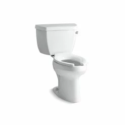 Best Sale 😍 Kohler Highline Classic Comfort Height 2-Piece Elongated Toilet With Pressure Lite Flush Tech, Right Lever, Less Seat White ❤️