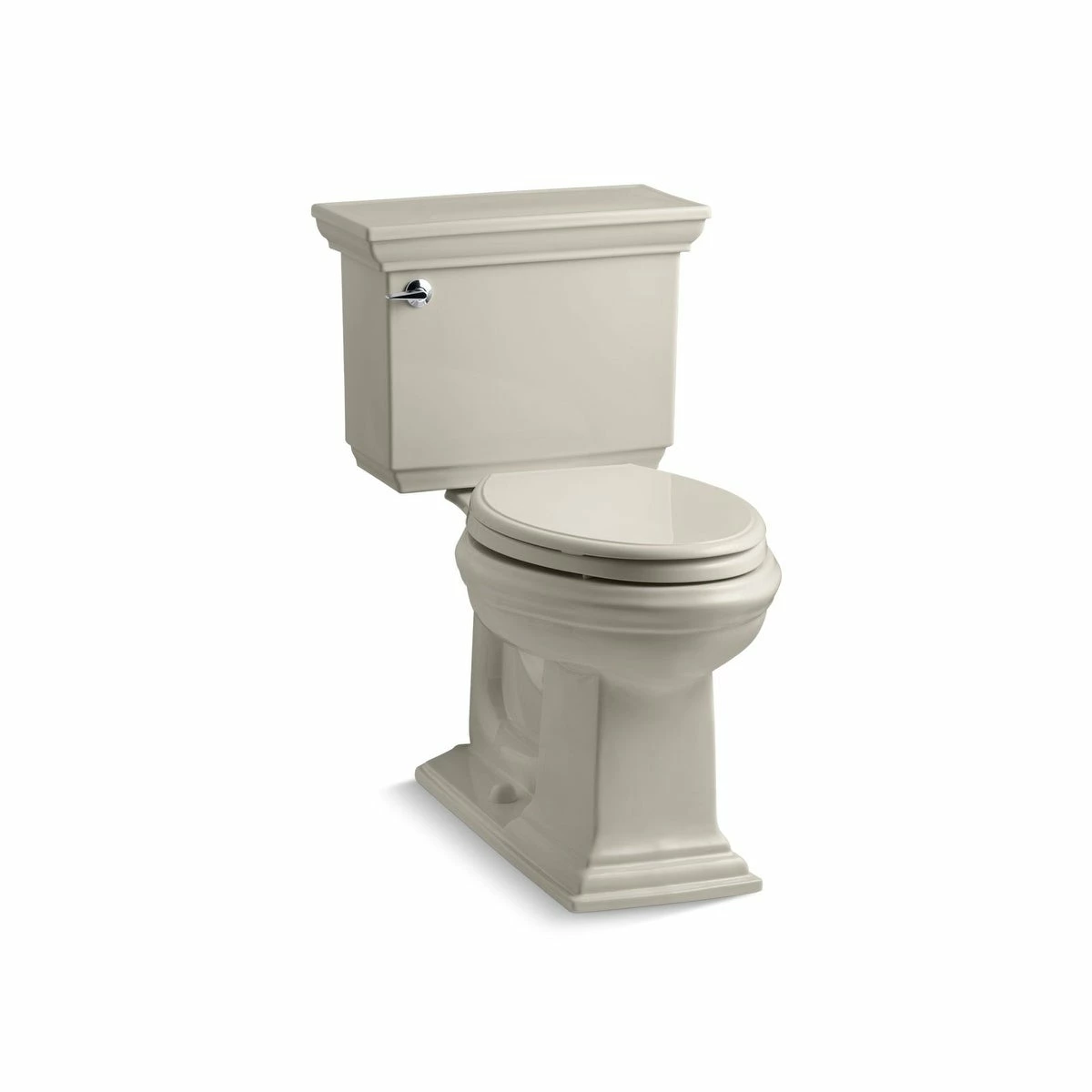 Discount โค๏ธ Kohler Memoirs Stately Comfort Height Two-Piece Elongated 1.28 GPF Toilet With AquaPiston Flush Technology, Less Seat Dune โจ - Image 4