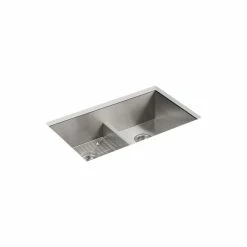 Cheapest 😀 Kohler Vault 33" X 22" X 9-5/16" Smart Divide Double-Equal Bowl Kitchen Sink With 3 Faucet Holes 🤩