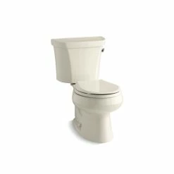 Budget 😉 Kohler K-3997-RA Wellworth Two-Piece Round-Front 1.28 GPF Toilet With Class Five Flush Technology, Right-Hand Lever, Less Seat Biscuit 🥰