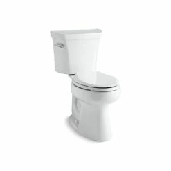 Cheapest ⌛ Kohler K-3999 Highline Comfort Height Two-Piece Elongated 1.28 GPF Toilet With Class Five Flush Technology, Less Seat Black ⌛