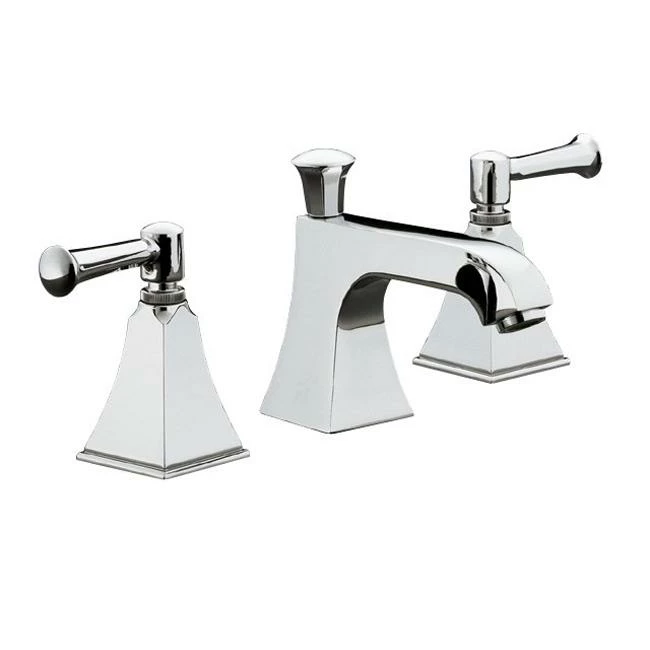 Flash Sale ✔️ Kohler K-454-4S-CP Polished Chrome Memoirs Widespread Lavatory Faucet With Stately Design 🤩