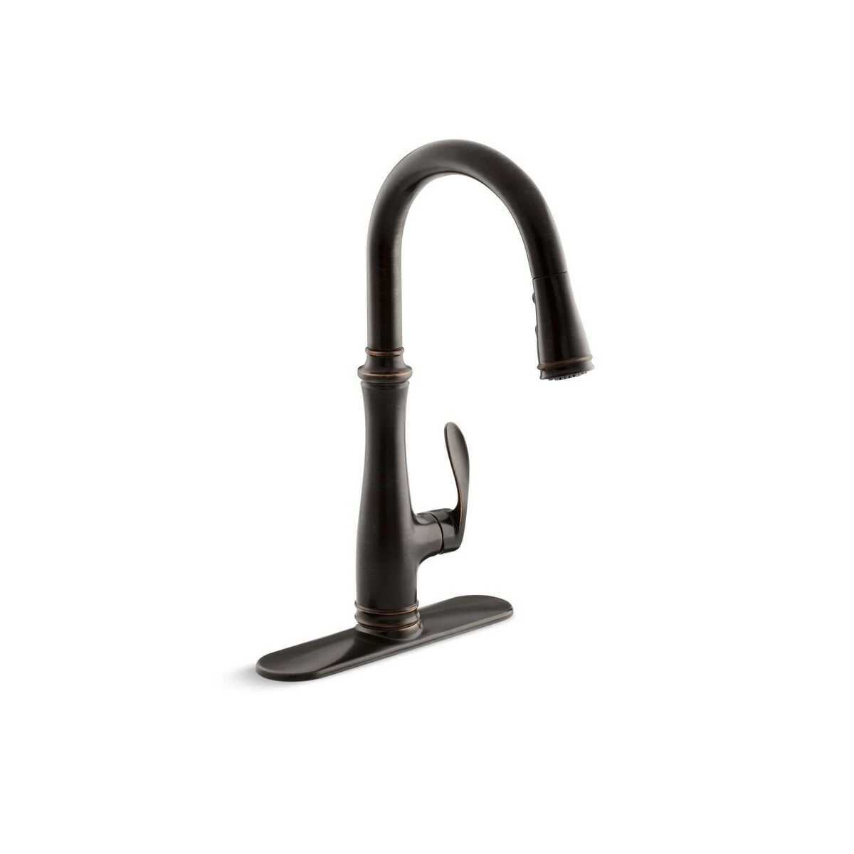 Deals ⭐ Kohler Bellera Kitchen Faucet With Pull-Down 16-3/4" Spout, Docknetik Magnetic Docking System, Vibrant Stainless (K-560-VS) Brown ✔️