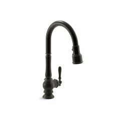 Budget 🔥 Kohler Artifacts Pullout Spray Single Hole Kitchen Faucet K-99259-2BZ Oil Rubbed Bronze 👏
