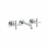 Brand new 🌟 Kohler Purist Widespread Wall-Mount Bathroom Sink Faucet Trim With Cross Handles And 6-1/4" Spout, Requires Valve Polished Nickel 💯