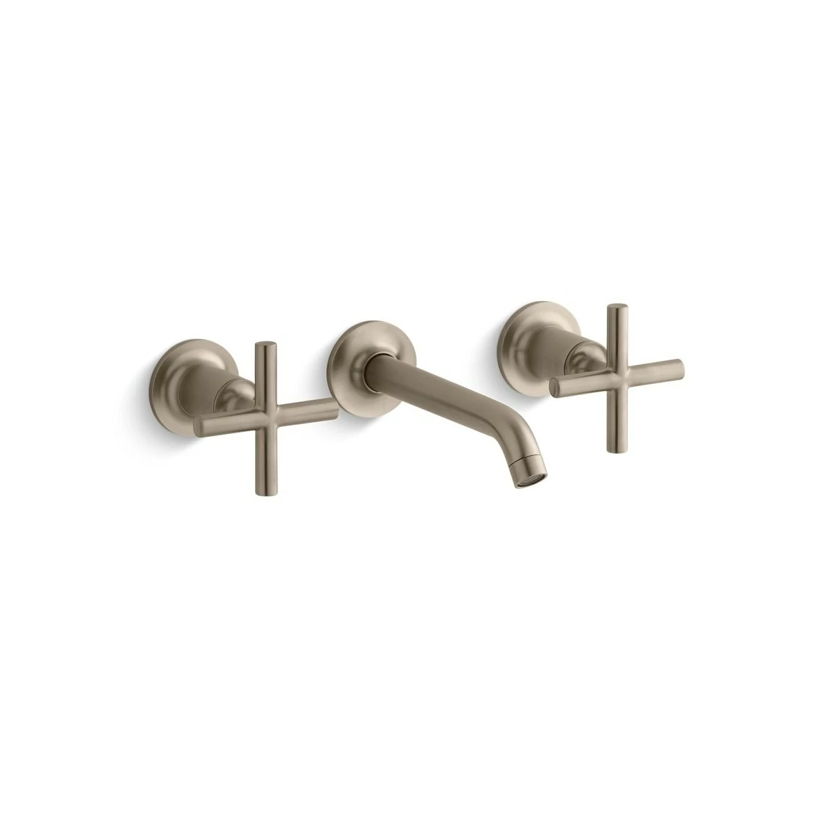 Brand new ๐ Kohler Purist Widespread Wall-Mount Bathroom Sink Faucet Trim With Cross Handles And 6-1/4" Spout, Requires Valve Polished Nickel ๐ฏ - Image 4