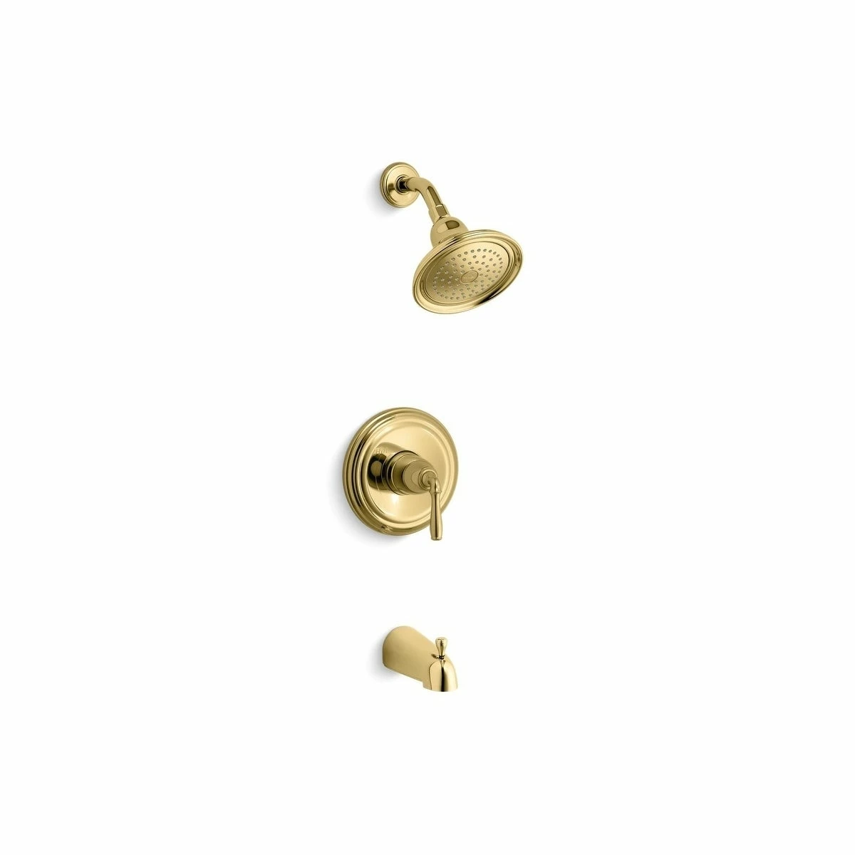 Buy 😍 Kohler Devonshire Rite-Temp Bath And Shower Valve Trim With Lever Handle, Slip-Fit Spout And 2.5 Gpm Showerhead Polished Brass 👏 - Image 5