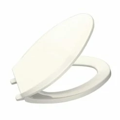 Promo ⌛ Kohler Lustra Quick-Release Elongated Toilet Seat Biscuit White 🛒
