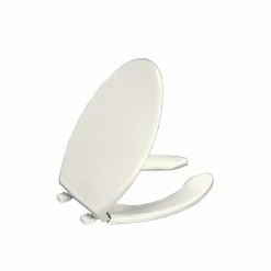Best Sale 🎁 Kohler Lustra Plastic Elongated Toilet Seat K-4650-0 White ⭐