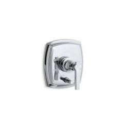 Budget ⌛ Kohler Margaux Rite-Temp Pressure-Balancing Valve Trim W/ Push-Button Diverter & Lever Handles Valve Not Incl. Polished Chrome 😉