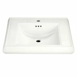 Outlet 🔥 Kohler Memoirs® Pedestal/Console Table Bathroom Sink Basin With Single Faucet-Hole Drilling White (K-2259-1-0) 😀