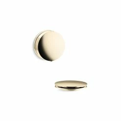 Discount 😍 Kohler Pureflo™ Contemporary Rotary Turn Bath Drain Trim Vibrant French Gold (K-T37392-Af) 🧨