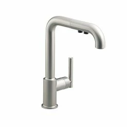 Best Sale ✔️ Kohler Purist Single-Hole Kitchen Sink Faucet With 8" Pull-Out Spout 🌟