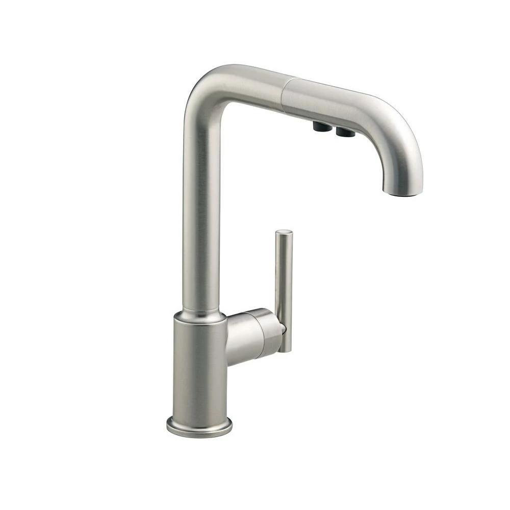 Best Sale ✔️ Kohler Purist Single-Hole Kitchen Sink Faucet With 8" Pull-Out Spout 🌟