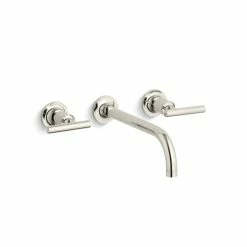 New 🔔 Kohler Purist® Wall-Mount Bathroom Sink Faucet Trim W/ 9", 90-Degree Angle Spout & Lever Handles, Requires Valve (K-T14414-4-SN) 😉