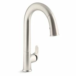 Buy 👍 Kohler Sensate Pullout Spray Electronic Single Hole Kitchen Faucet K-72218-B7-VS Vibrant Stainless 😀