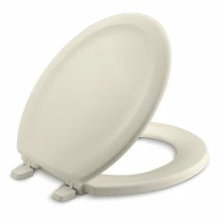 Flash Sale 👍 Kohler Stonewood Wood Round Toilet Seat K-4648-47 Almond 🛒