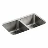 New 😍 Kohler Undertone 31-1/2" X 18" X 9-3/4" Undermount Double-Equal Bowl Kitchen Sink 🛒