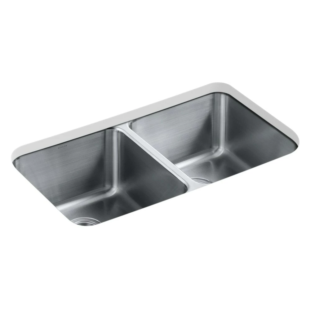 Flash Sale ๐ฏ Kohler Undertone Preserve 31-1/2" X 18" X 9-3/4" Undermount Double-Equal Bowl Kitchen Sink ๐
