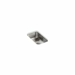 Wholesale 👍 Kohler Undertone? 10-3/4" X 17-1/2" X 5-5/8" Small Squared Under-Mount Single-Bowl Kitchen Sink 🧨