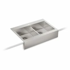 Brand new 😍 Kohler Vault™ 35-3/4" X 24-5/16" X 9-5/16" Self-Trimming® Double-Equal Apron-Front Kitchen Sink For 36" Cabinet (K-3944-1-NA) ✔️