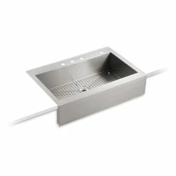 Top 10 🥰 Kohler Vault 35-3/4" X 24-5/16" X 9-5/16" Self-Trimming Single-Bowl Apron-Front Kitchen Sink For 36" Cabinet 👍