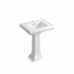 Promo 👏 Kohler Memoirs® Classic Classic 24" Pedestal Bathroom Sink With Single Faucet Hole White (K-2238-1-0) 💯