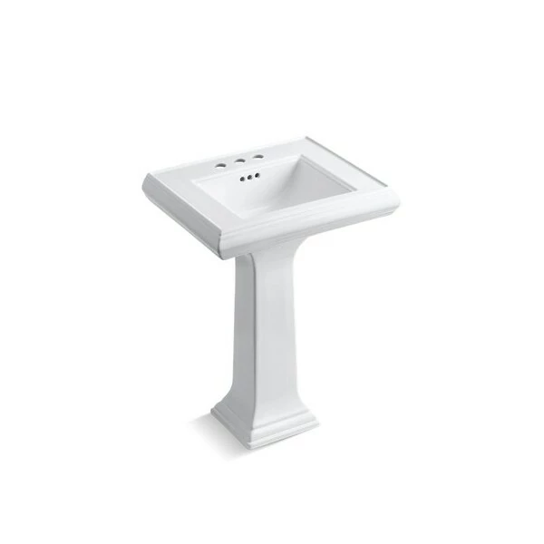 Top 10 🤩 Kohler Memoirs® Classic Classic 24" Pedestal Bathroom Sink With 4" Centerset Faucet Holes White (K-2238-4-0) 🧨