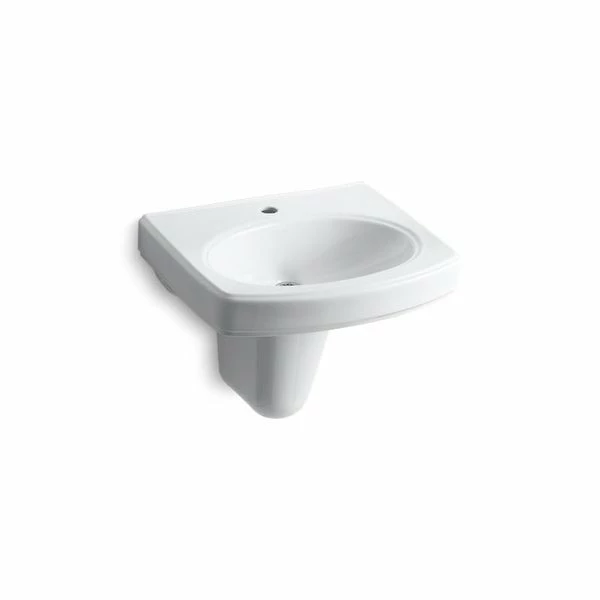 Cheap 👍 Kohler Pinoir® Wall-Mount Bathroom Sink With Single Faucet Hole White (K-2035-1-0) 💯