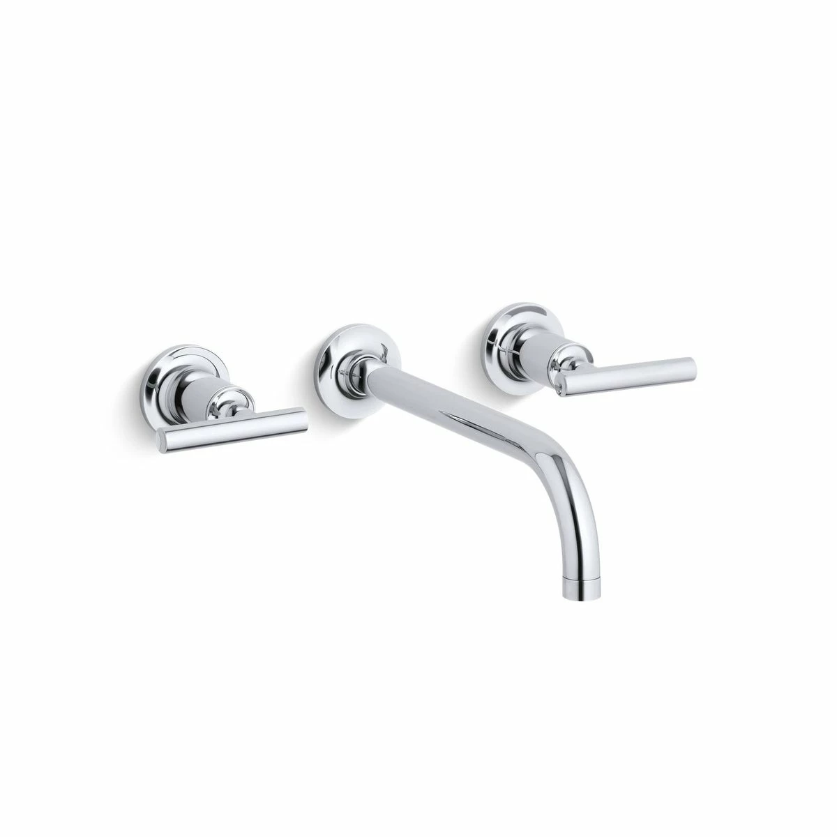 Flash Sale โจ Kohler Purist(R) Wall-mount Bathroom Sink Faucet Trim With Lever Handles And 9" 90-degree Angle Spout, Requires Valve ๐